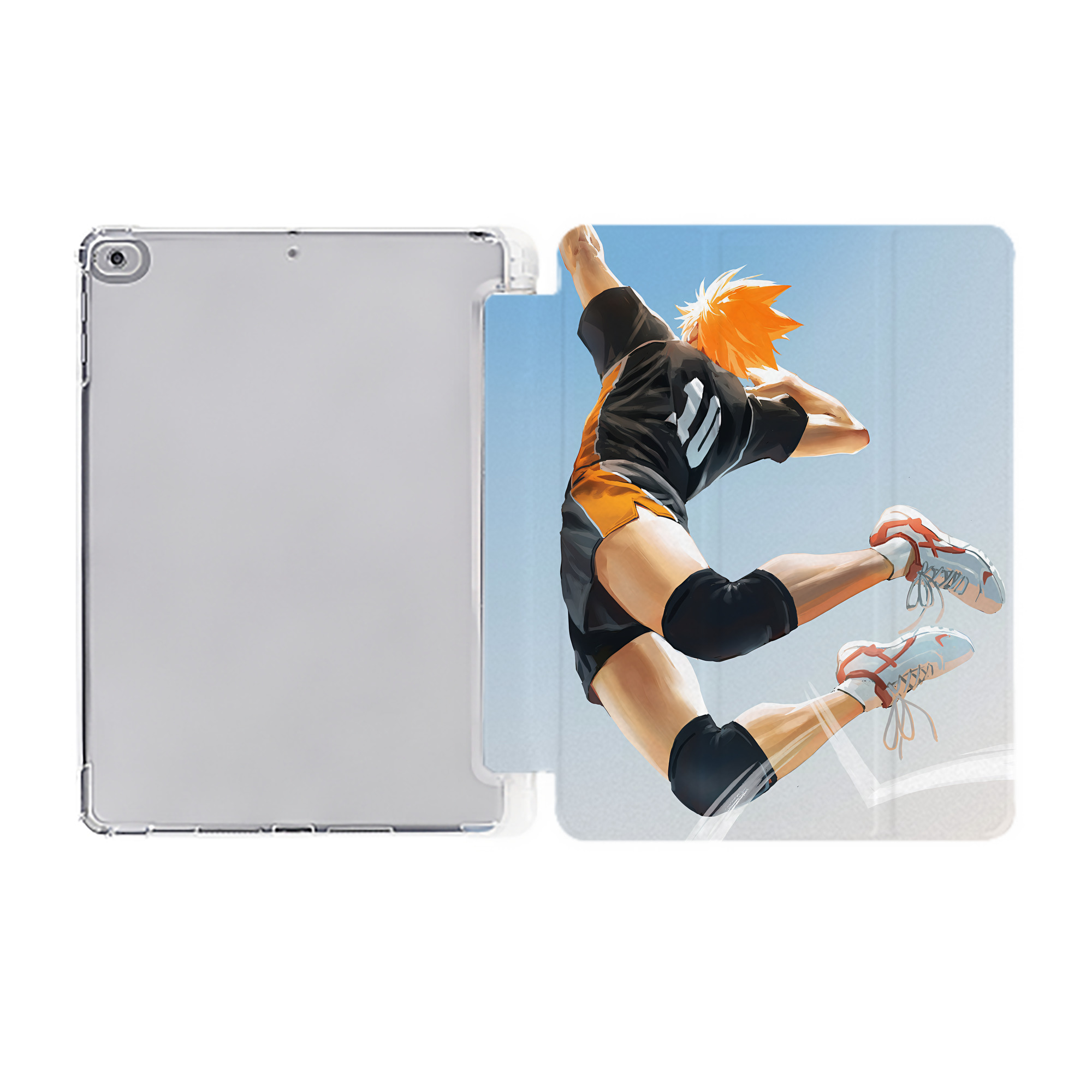 （画像用） ハイキュー!! Haikyu!! IPad ケース ペン収納付き 三つ折りスタンド PUレザー×シリコン 対応機種9.5/10.5/10.9インチ